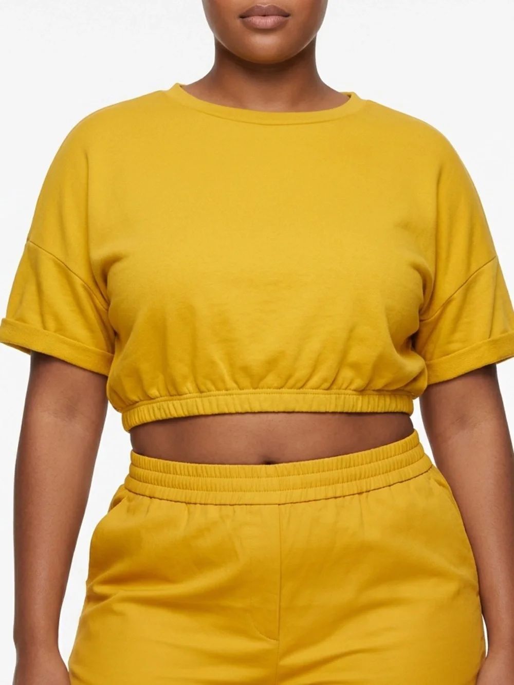 BP | Nordstrom Yellow Cropped Crew Neck Top Women’s Size X-Large